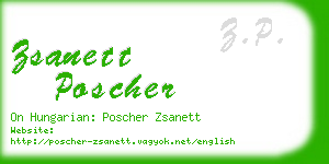 zsanett poscher business card